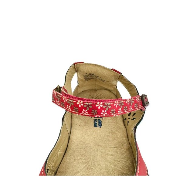 JBU Jambu Wildflower Mary Jane Flats Women Sz 7.5M Memory Foam Red Comfort - Picture 3 of 10